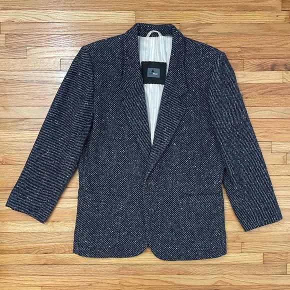 Vintage Navy Tweed Blazer - Picture 2 of 16